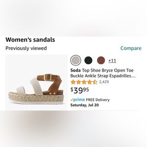 SODA Espadrille Platform Sandal